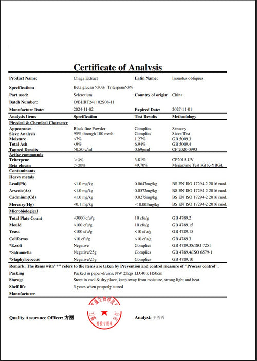 Chaga Extract Powder